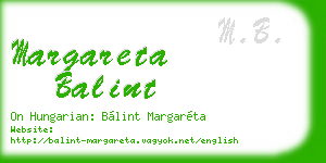 margareta balint business card